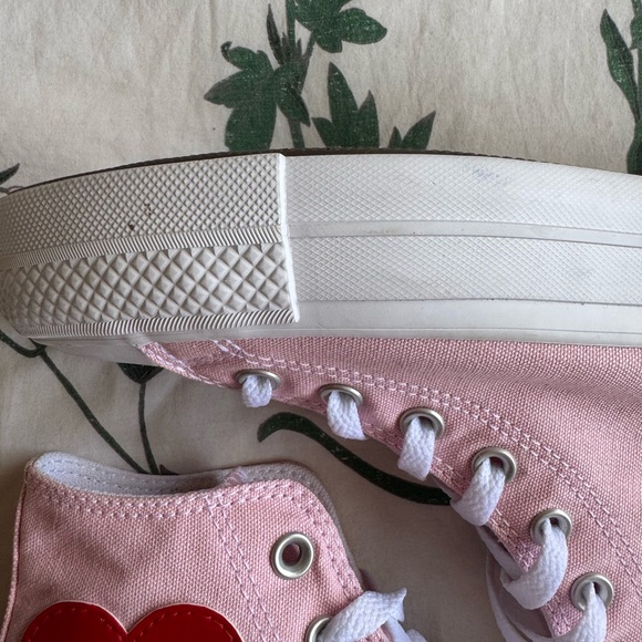 Pink Heart Platform High Top Converse - Picture 8 of 10